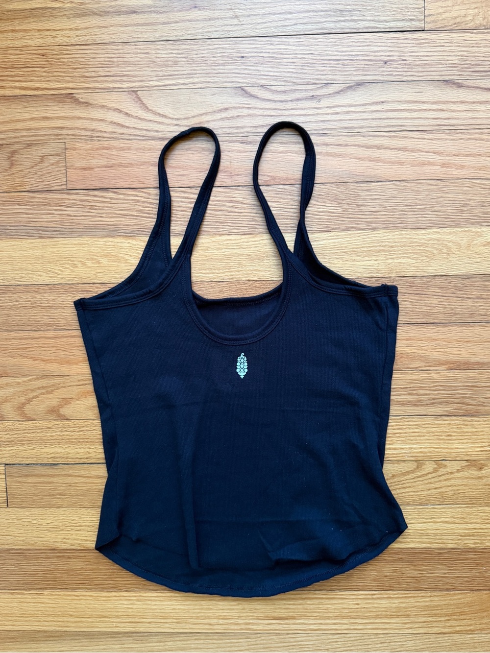 Free People Movement Black Ribbed Tank Size L